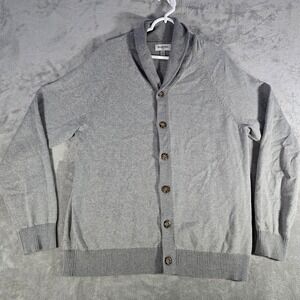 Goodfellow &‎ Co. Gray Cardigan Sweater Button Front Knitwear Mens Large